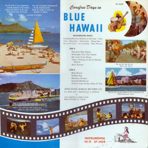 Album cover of Carefree Days in Blue Hawaii by John K Almeida