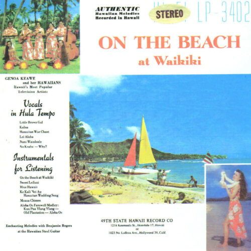 Album cover of On the Beach at Waikiki by Genoa Keawe