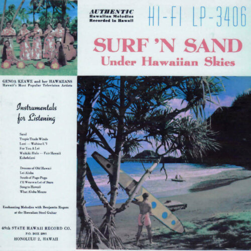 Album cover of Surf 'N Sand Under Hawaiian Skies by Genoa Keawe