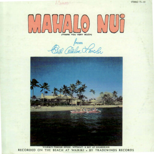 Album cover of Mahalo Nui by Bill Ali'iloa Lincoln